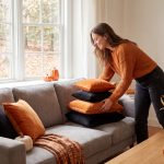 mujer ordenando vivienda para visitas otoño century21 españa